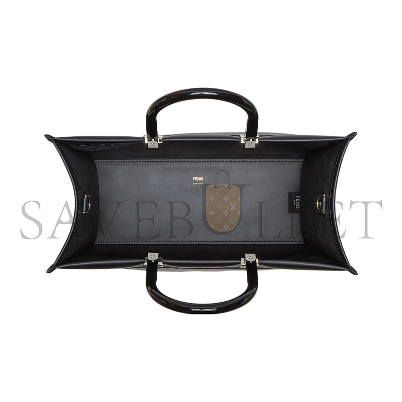 F**di sunshine medium black leather tote bag 8bh386abvlf1dg7 (35*31*17cm)